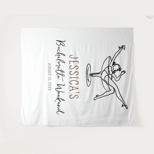 Bachelorette vrouw in glas Achtergrond Fotoprop Wandkleed (Voorkant (horizontaal))