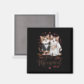 Bachelorette Wedding Party Bruid Groom Cats Just M Magneet (Voorkant / Achterkant)