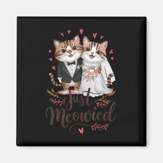 Bachelorette Wedding Party Bruid Groom Cats Just M Magneet
