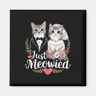 Bachelorette Wedding Party Bruid Groom Cats Just M Magneet