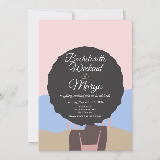 Bachelorette Weekend Beach Vrijgezellenfeest Kaart (Voorkant)