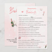 Bachelorette Weekend Bewerkbare Reisplanning Kaart (Voorkant / Achterkant)