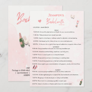 Bachelorette Weekend Bewerkbare Reisplanning Kaart