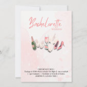 Bachelorette-weekend bewerkbare routebeschrijving kaart (Achterkant)