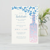 Bachelorette Weekend Butterflies Blue Kaart (Staand voorkant)