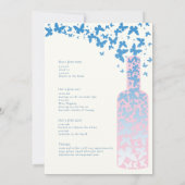 Bachelorette Weekend Butterflies Blue Kaart (Achterkant)