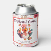 Bachelorette Weekend - Feathered Fiesta Hen Party Blikjeskoeler (Blikje Voorkant)