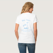 Bachelorette Weekend Feest Crew Strand Blauw T-shirt (Achterkant volledig)