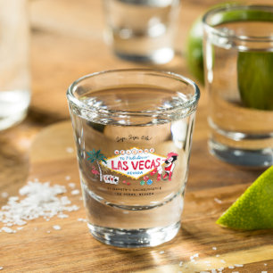 Bachelorette Weekend Feestfavoriet Las Vegas Shot Glas