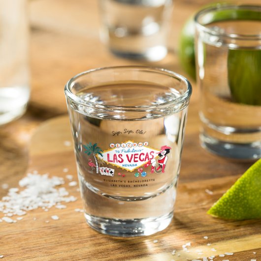 Bachelorette Weekend Feestfavoriet Las Vegas Shot Glas