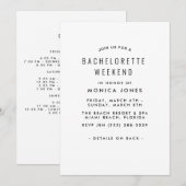 Bachelorette Weekend feestuitnodiging Kaart (Voorkant / Achterkant)