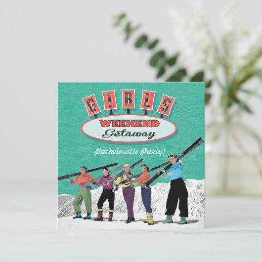 Bachelorette Weekend Getaway Party Kaart (Staand voorkant)