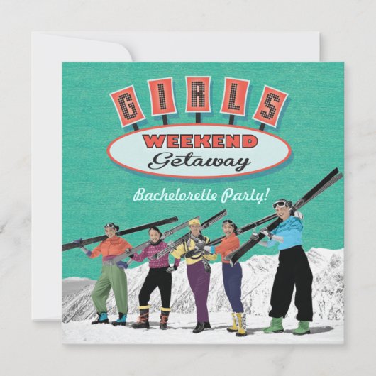 Bachelorette Weekend Getaway Party Kaart (Voorkant)