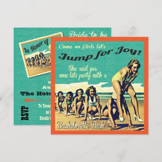 Bachelorette Weekend Getaway Party Kaart (Voorkant / Achterkant)