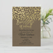 Bachelorette-weekend goud moderne chic rustieke kr kaart (Staand voorkant)