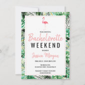 Bachelorette Weekend Icon reisroute Flamingo Kaart (Voorkant)