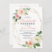 Bachelorette Weekend Icon Route Bloemen Kaart (Voorkant / Achterkant)