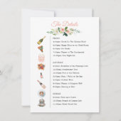 Bachelorette Weekend Icon Route Bloemen Kaart (Achterkant)