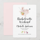 Bachelorette Weekend in Austin Texas Invitation Kaart (Voorkant / Achterkant)