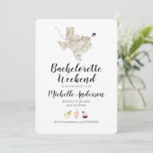 Bachelorette Weekend in Austin Texas Invitation Kaart (Staand voorkant)