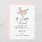 Bachelorette Weekend in Austin Texas Invitation Kaart (Voorkant / Achterkant)