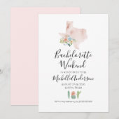 Bachelorette Weekend in Austin Texas Invitation Kaart (Voorkant / Achterkant)