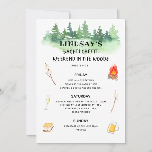 Bachelorette Weekend in de Bossen Routebeschrijvin Kaart (Voorkant)