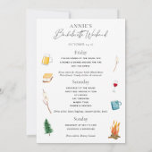 Bachelorette Weekend in de uitnodiging tot het ind (Achterkant)