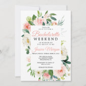 Bachelorette Weekend Itinerary Airy Blush Kaart (Voorkant)