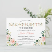 Bachelorette Weekend Itinerary Airy Blush Kaart (Staand voorkant)