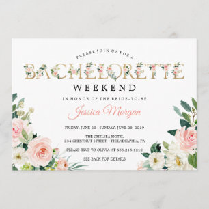 Bachelorette Weekend Itinerary Airy Blush Kaart