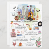 Bachelorette Weekend Itinerary | Austin, Texas Kaart (Voorkant / Achterkant)