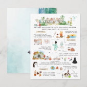 Bachelorette Weekend Itinerary | Autumn Halloween Uitnodiging Briefkaart (Voorkant / Achterkant)