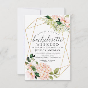Bachelorette Weekend Itinerary Blush Hydrangea Kaart