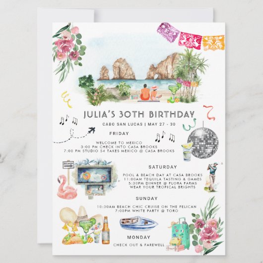 Bachelorette Weekend Itinerary | Cabo San Lucas Kaart (Voorkant)