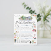 Bachelorette Weekend Itinerary | Charleston, SC In Uitnodiging Briefkaart (Staand voorkant)