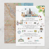 Bachelorette Weekend Itinerary | Chicago Kaart (Voorkant / Achterkant)