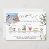 Bachelorette Weekend Itinerary | Desert Cactus Inv Kaart (Voorkant)