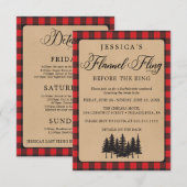 Bachelorette Weekend Itinerary Fling Kaart (Voorkant / Achterkant)