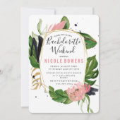 Bachelorette Weekend Itinerary Invitation Kaart (Voorkant)