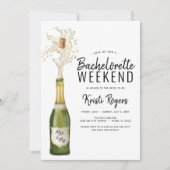 Bachelorette Weekend Itinerary Invitation Kaart (Voorkant)