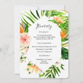 Bachelorette Weekend Itinerary Invitation Kaart (Achterkant)