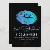 Bachelorette Weekend Itinerary Invitation Kaart (Voorkant / Achterkant)