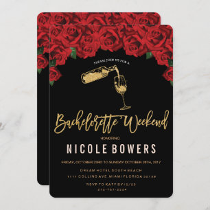 Bachelorette Weekend Itinerary Invitation Kaart
