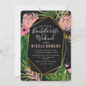 Bachelorette Weekend Itinerary Invitation Kaart (Voorkant)