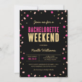 Bachelorette Weekend Itinerary Invitation Kaart (Voorkant)