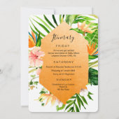 Bachelorette Weekend Itinerary Invitation Kaart (Achterkant)