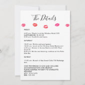 Bachelorette Weekend Itinerary Kiss lipstick Kaart (Achterkant)