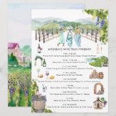 Bachelorette Weekend Itinerary | Napa Winery Kaart (Voorkant / Achterkant)