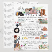 Bachelorette Weekend Itinerary | Nashville Kaart (Voorkant / Achterkant)